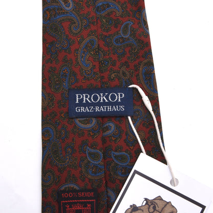 Altea Milano Ancient Madder Seide Krawatte Made in Italy - Rot Paisley