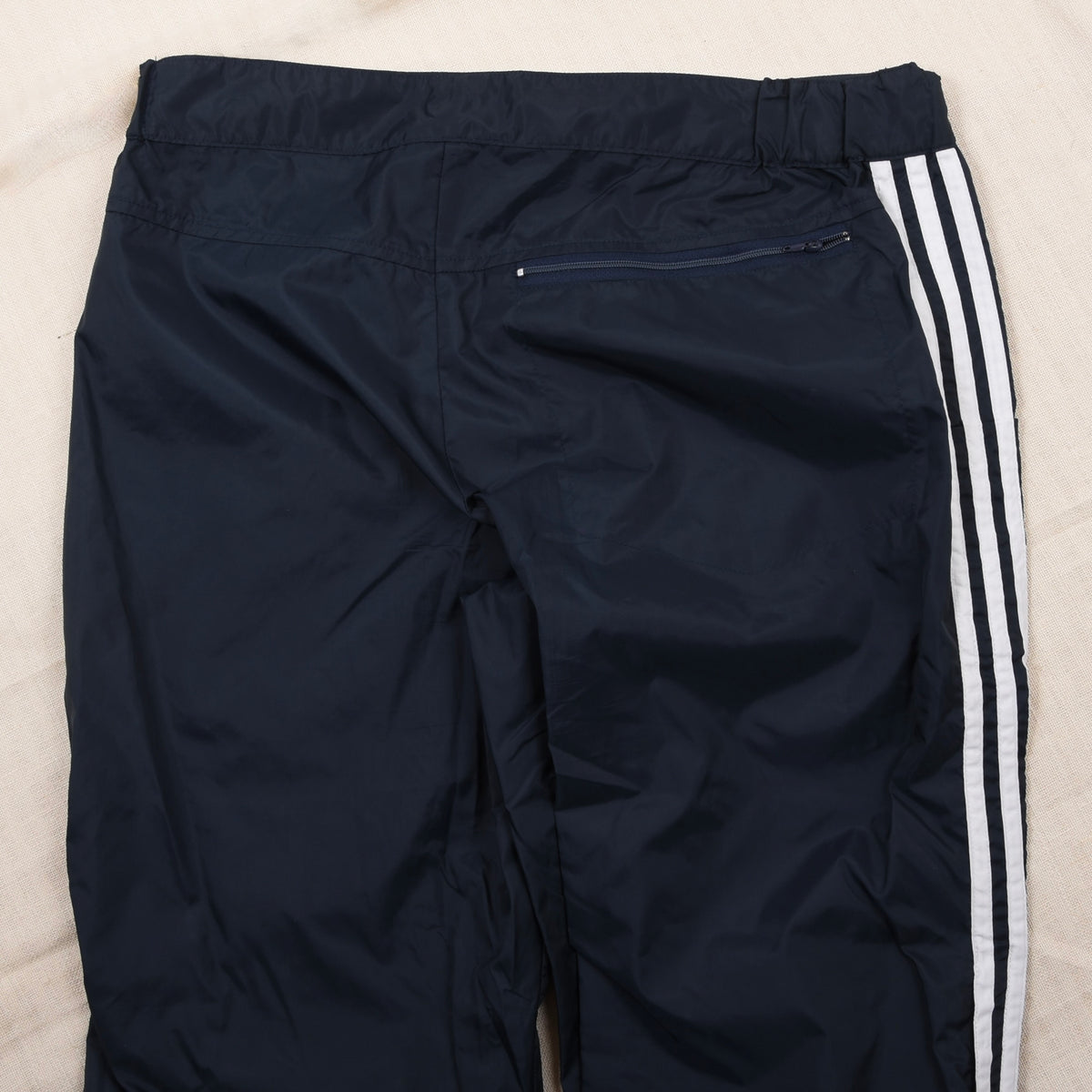 Vintage 80er Adidas Nylon-Regenhose Größe D50 ca. 48cm - Schwarz