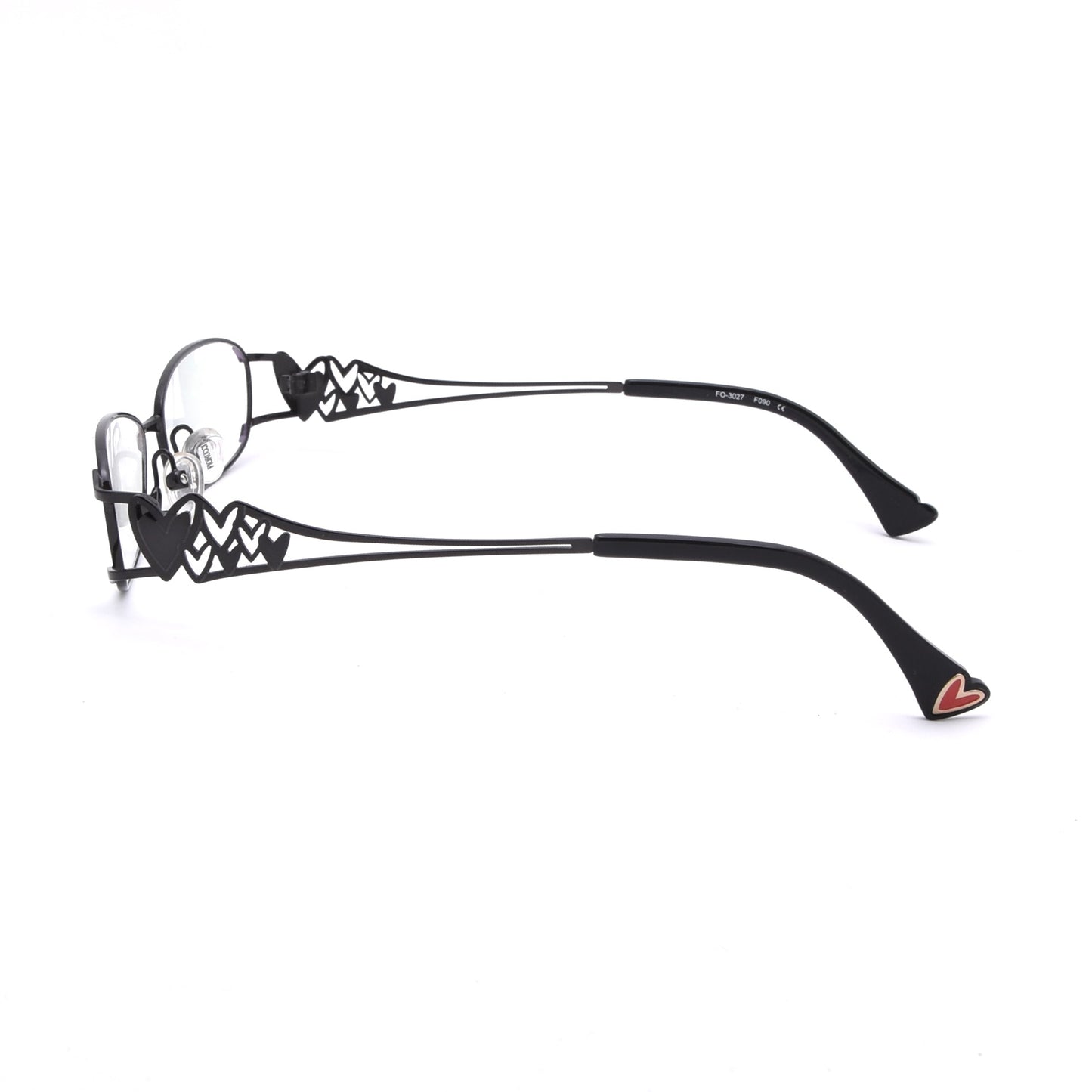 Neu ohne Etikett Fiorucci Frames Mod. FO3027 - Black Hearts