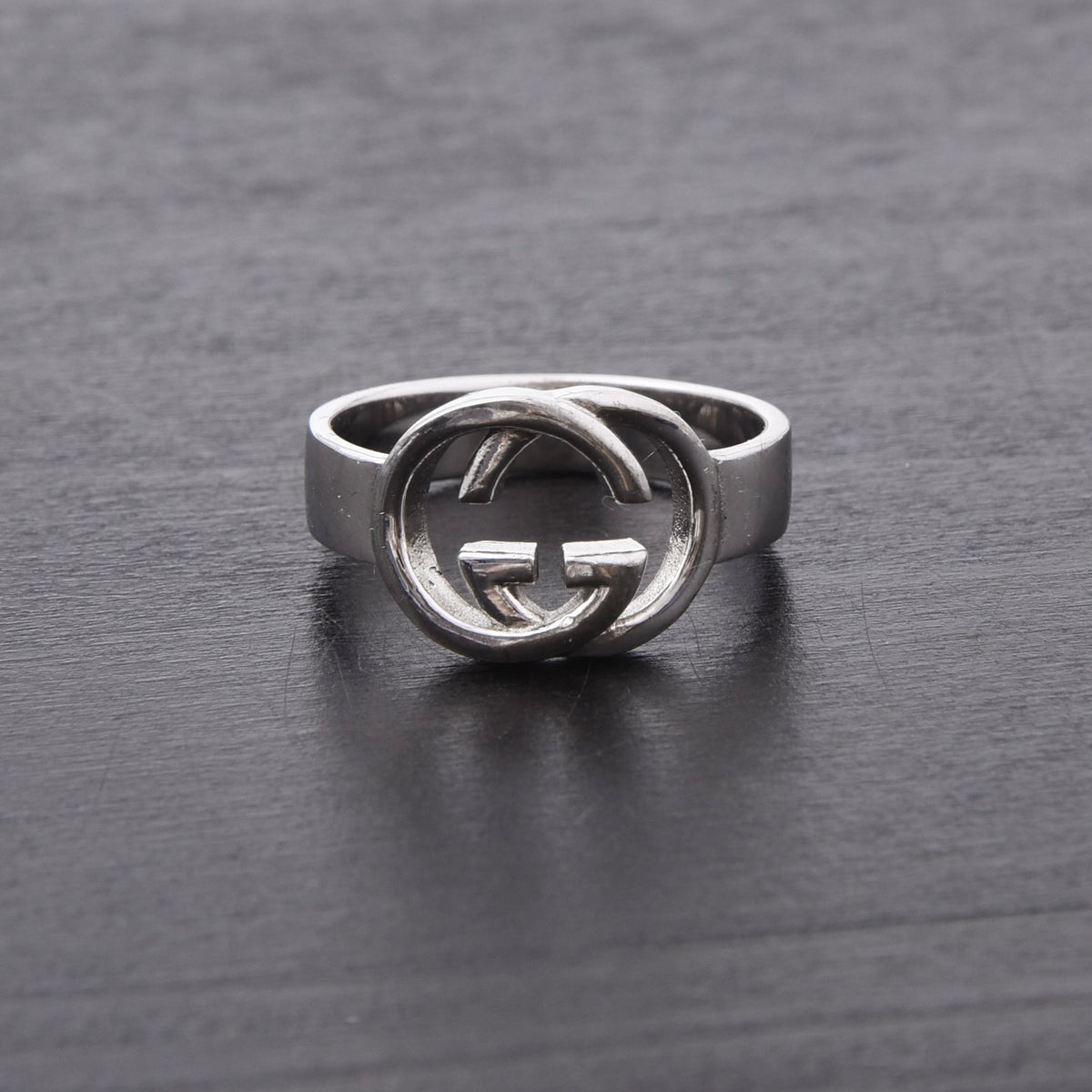 Vintage Gucci .925 Sterlingsilber GG Ring Ø 18mm