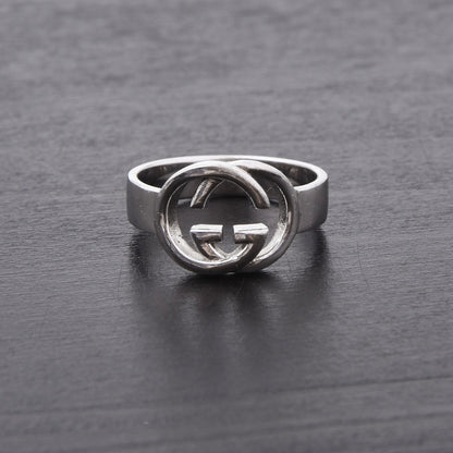 Vintage Gucci .925 Sterlingsilber GG Ring Ø 18mm