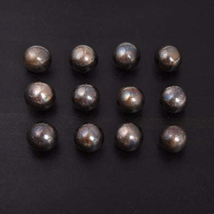 12x .925 Sterling Silver Trachten Buttons ca. 80g - Round