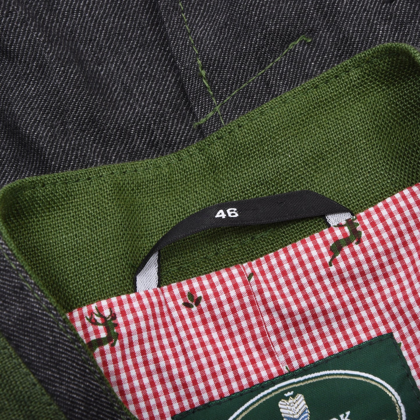 Allwerk 100% Leinen Janker/Jacke Größe 46 ca. 52,5cm - Grau