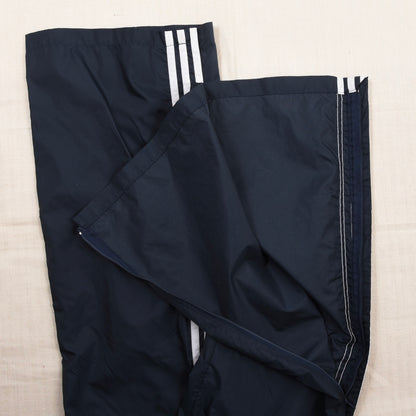 Vintage 80er Adidas Nylon-Regenhose Größe D50 ca. 48cm - Schwarz