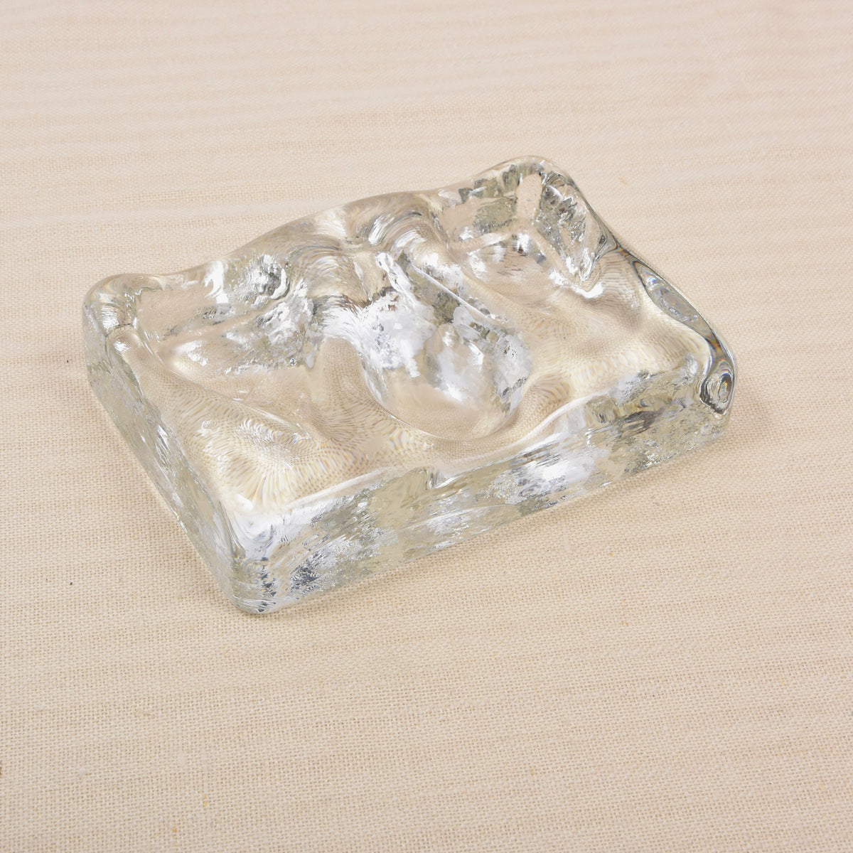 Vintage Solid Glass Pipe Stand