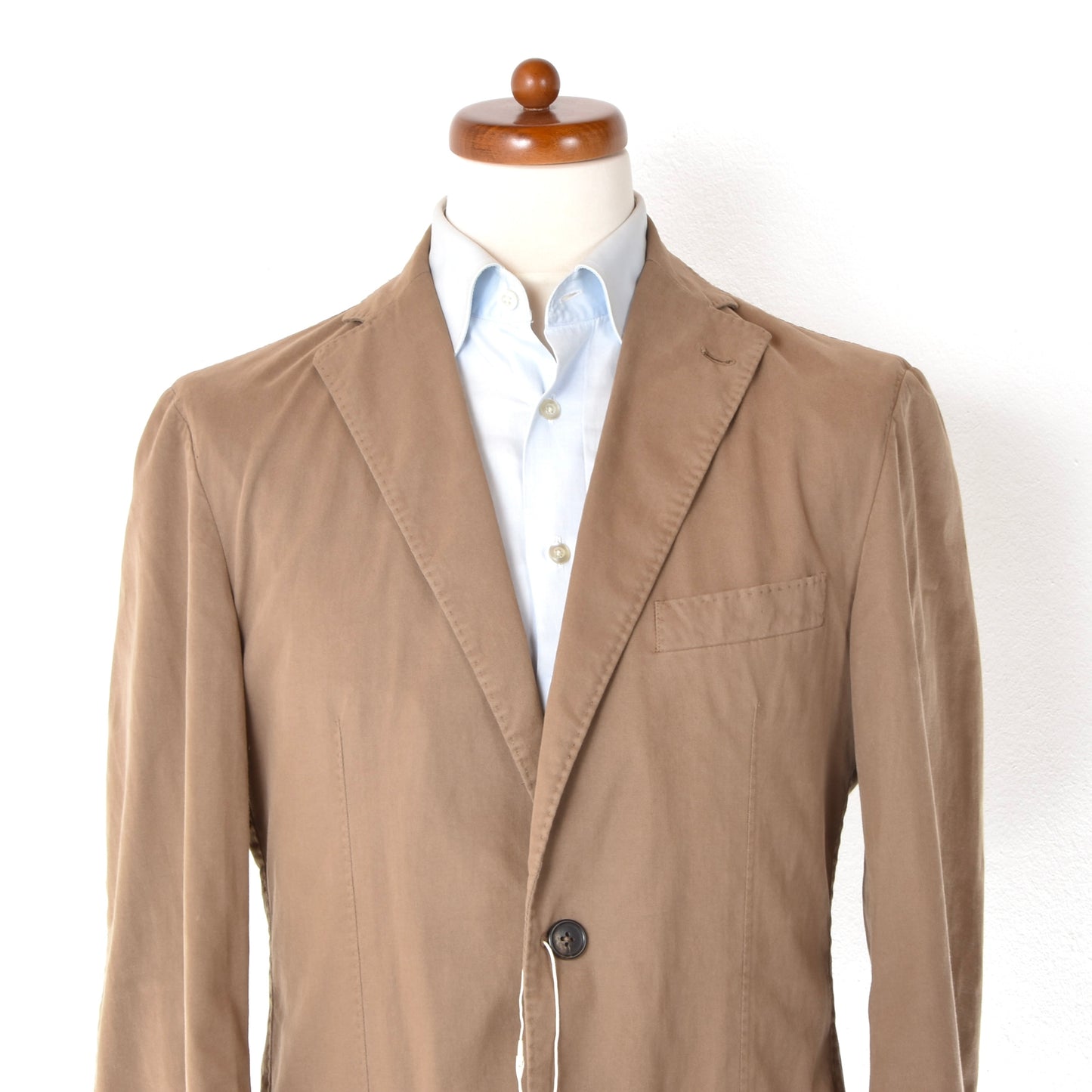 Nervesa Informal Unstructured Cotton Jacket Size 48 ca. 53cm - Tan