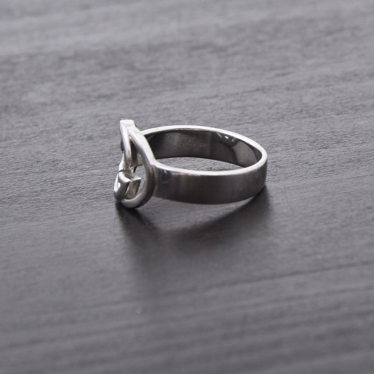 Vintage Gucci .925 Sterlingsilber GG Ring Ø 18mm