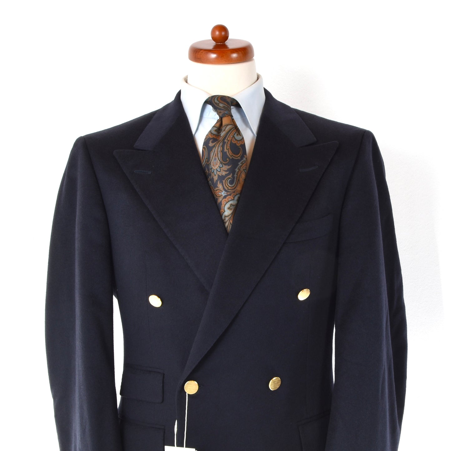 Chester Barrie 100% Cashmere Double-Breasted Blazer/Jacket Size 96cm Chest ca. 54.5cm - Navy Blue