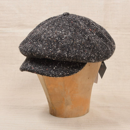 Neu Faustmann Tweed Baker Boy Schiebermütze Gr. 56 - Grau