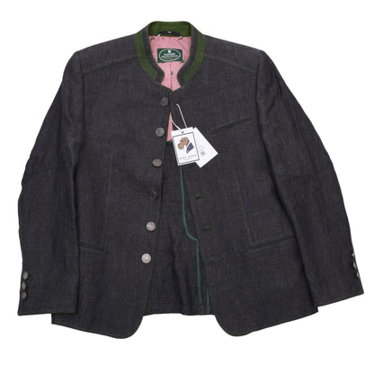 Allwerk 100% Leinen Janker/Jacke Größe 46 ca. 52,5cm - Grau