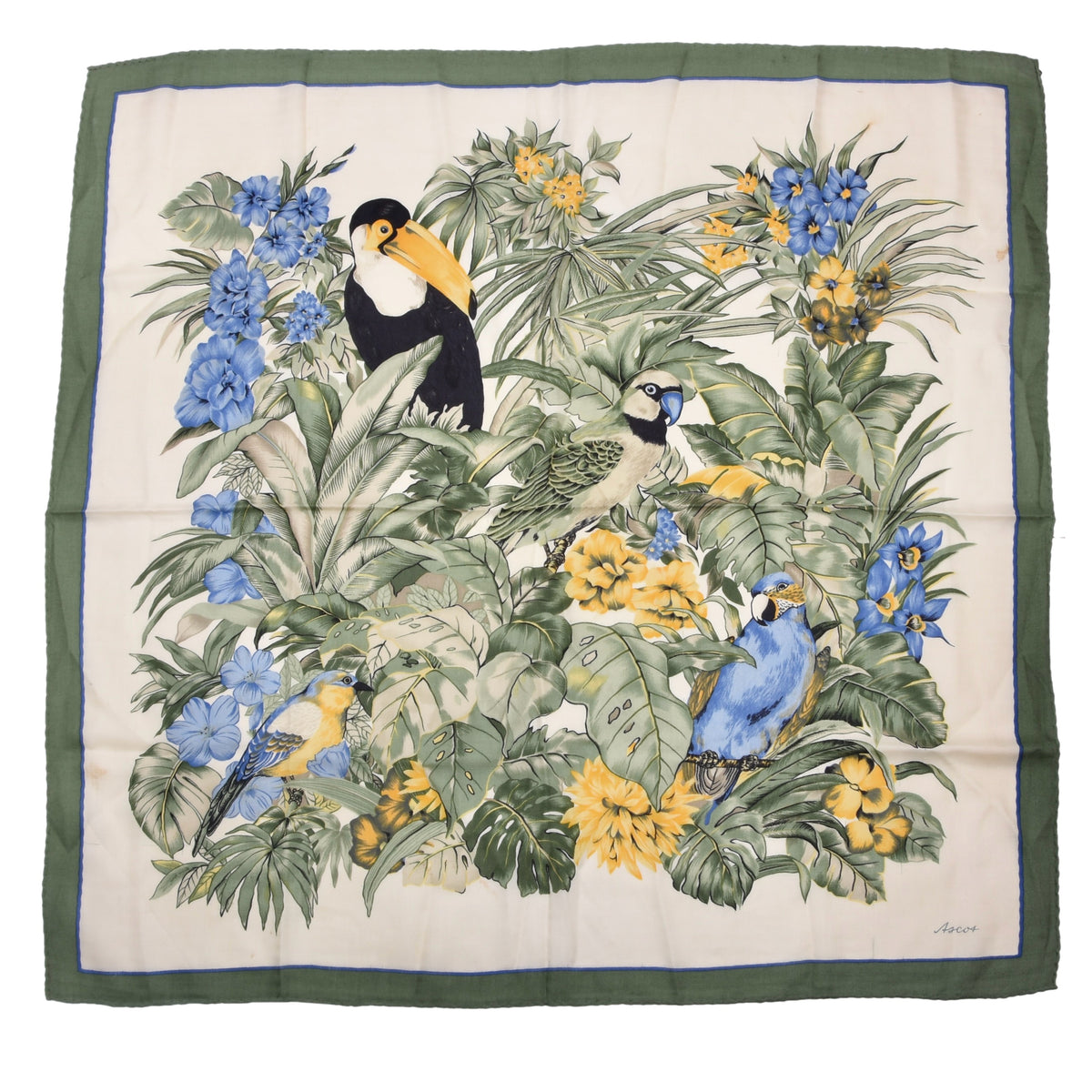 Ascot Wolle-Seide Tuch 90 cm x 92 cm - Tukans