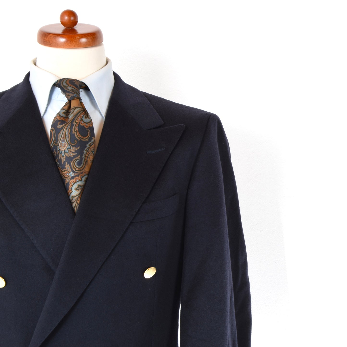 Chester Barrie 100% Cashmere Double-Breasted Blazer/Jacket Size 96cm Chest ca. 54.5cm - Navy Blue