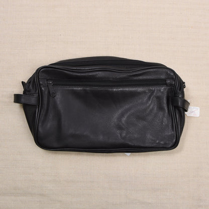 NOS Bodenschatz Germany Leather Toiletry Bag ca. 26.5cm - Black