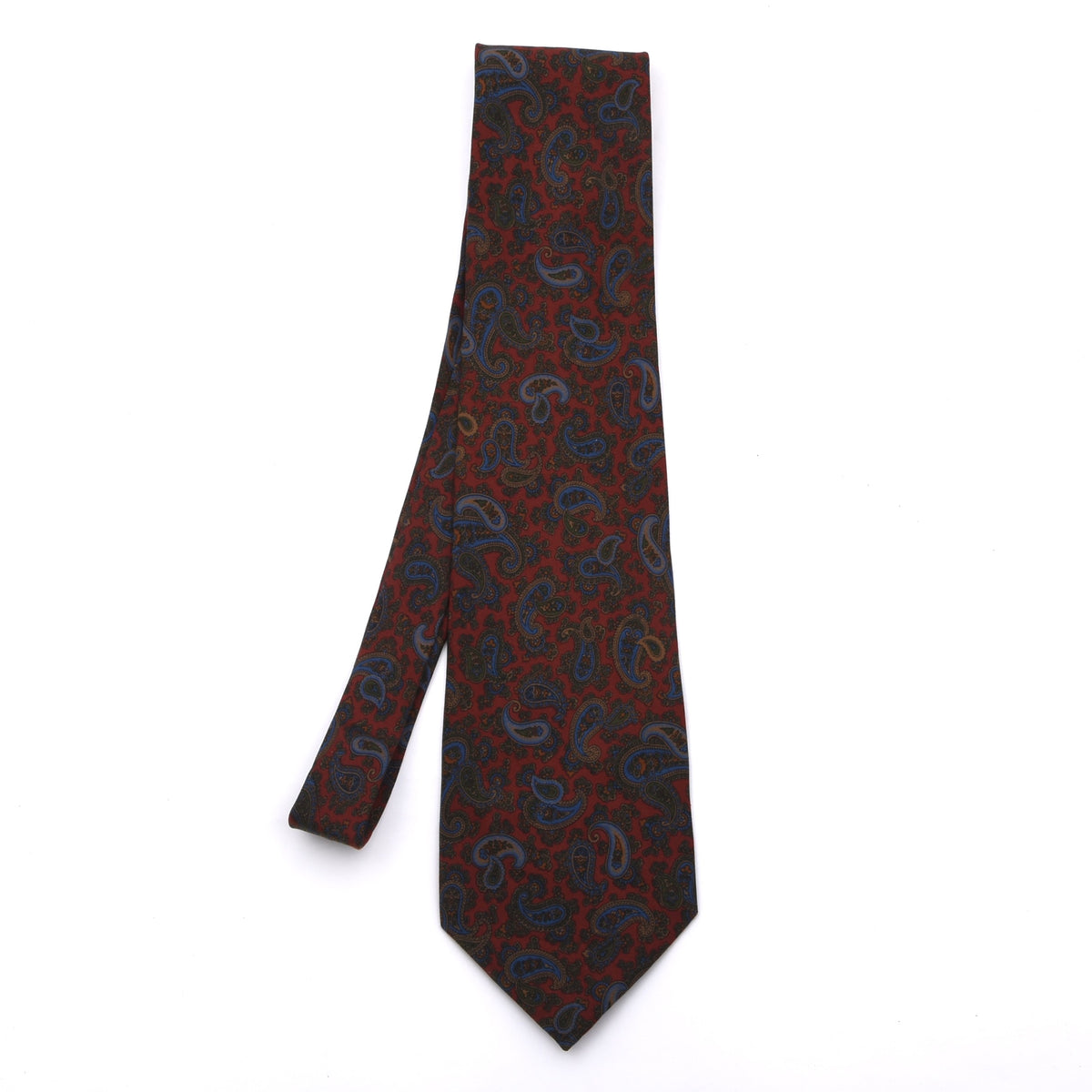 Altea Milano Ancient Madder Seide Krawatte Made in Italy - Rot Paisley