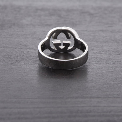 Vintage Gucci .925 Sterlingsilber GG Ring Ø 18mm