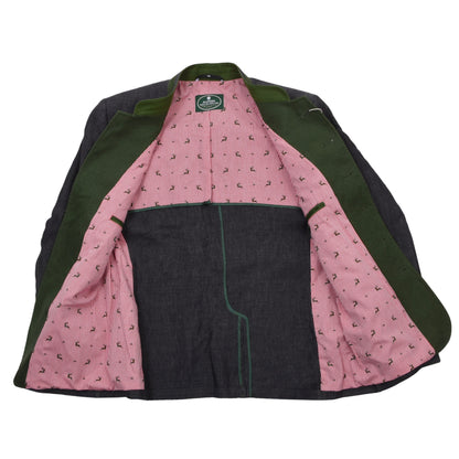 Allwerk 100% Leinen Janker/Jacke Größe 46 ca. 52,5cm - Grau