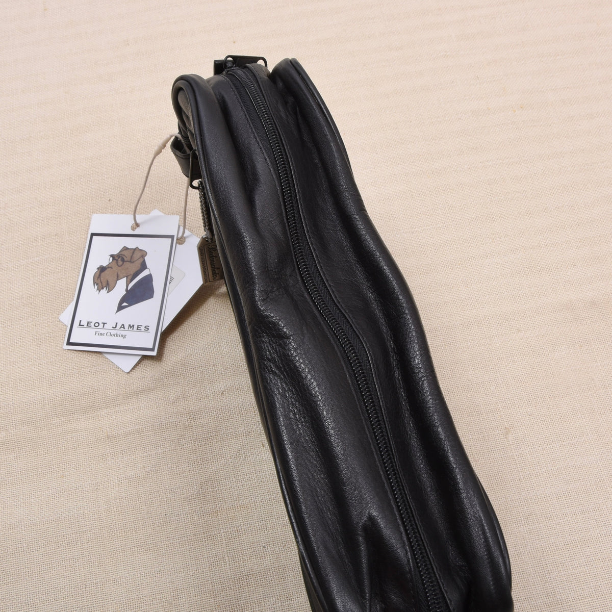 NOS Bodenschatz Germany Leather Toiletry Bag ca. 26.5cm - Black