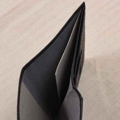 NOS Luxury Leather Travel Wallet Unsigned F. Schulz ca. 10cm - Black
