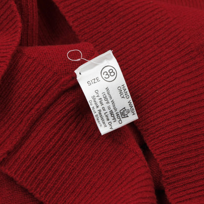 Vintage Peter Scott 100% Wool V-Neck Sweater Size 38 Chest ca. 50.5cm - Red