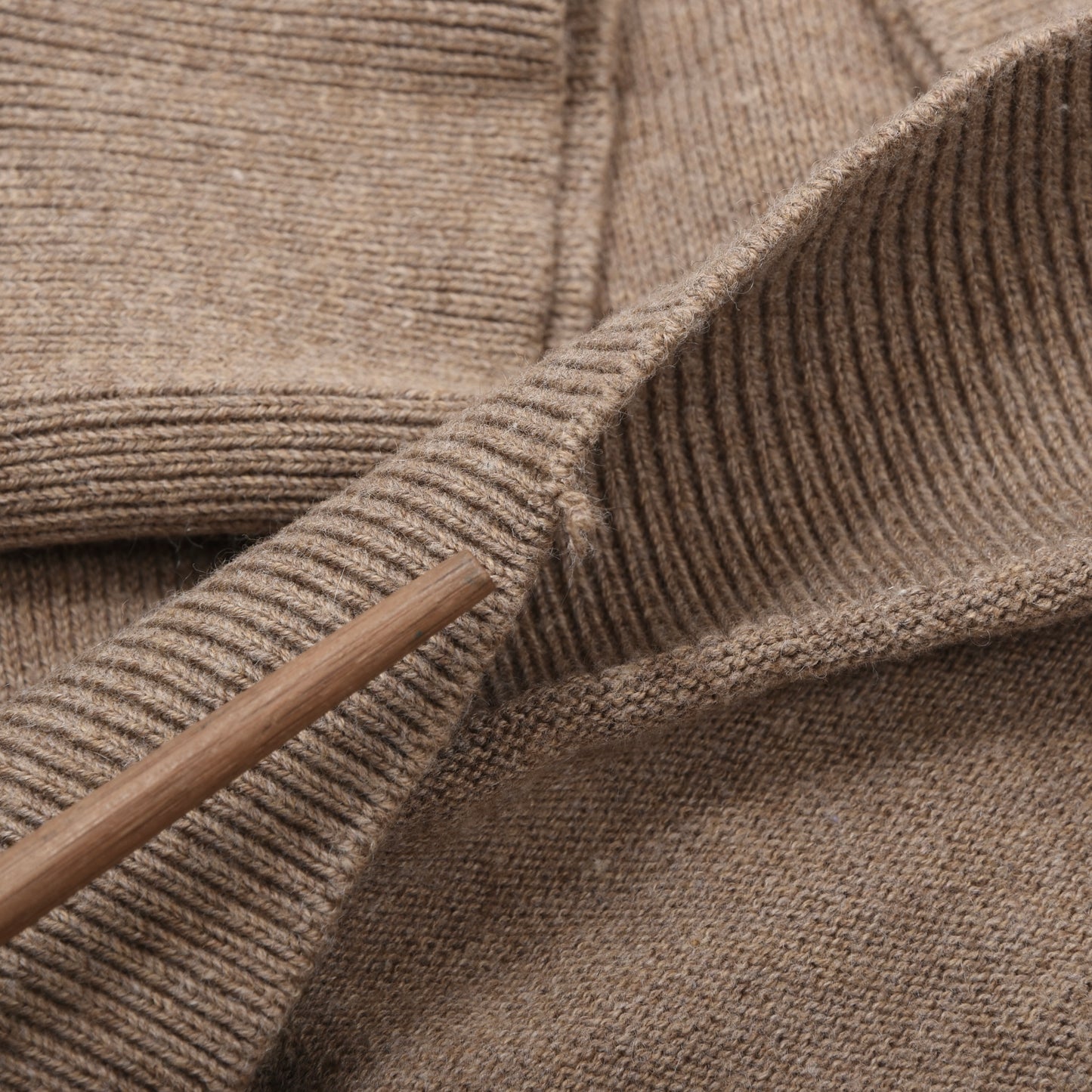 Alan Paine Luxury Cotton Pullover aus Baumwolle und Kaschmir Größe S (ca. 48 cm) – Braun