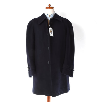 Vintage Westbury Heavy Wool Coat Size 52 Chest ca. 61.5cm - Navy Blue