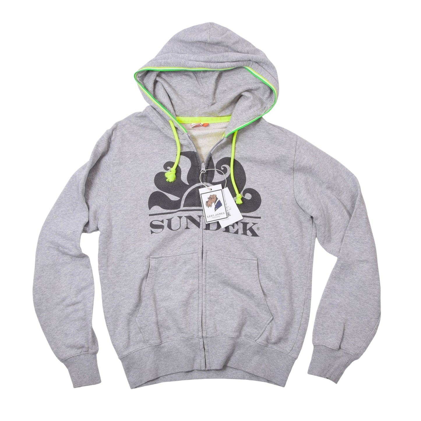 Sundek Zip Hoodie Size L ca. 54.5cm - Grey
