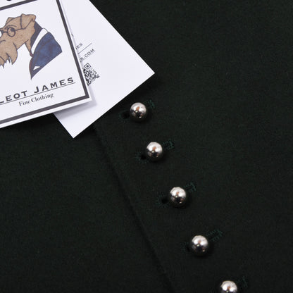 Lodenfrey Wool Blend Vest Size 31 ca. 64.5cm - Green