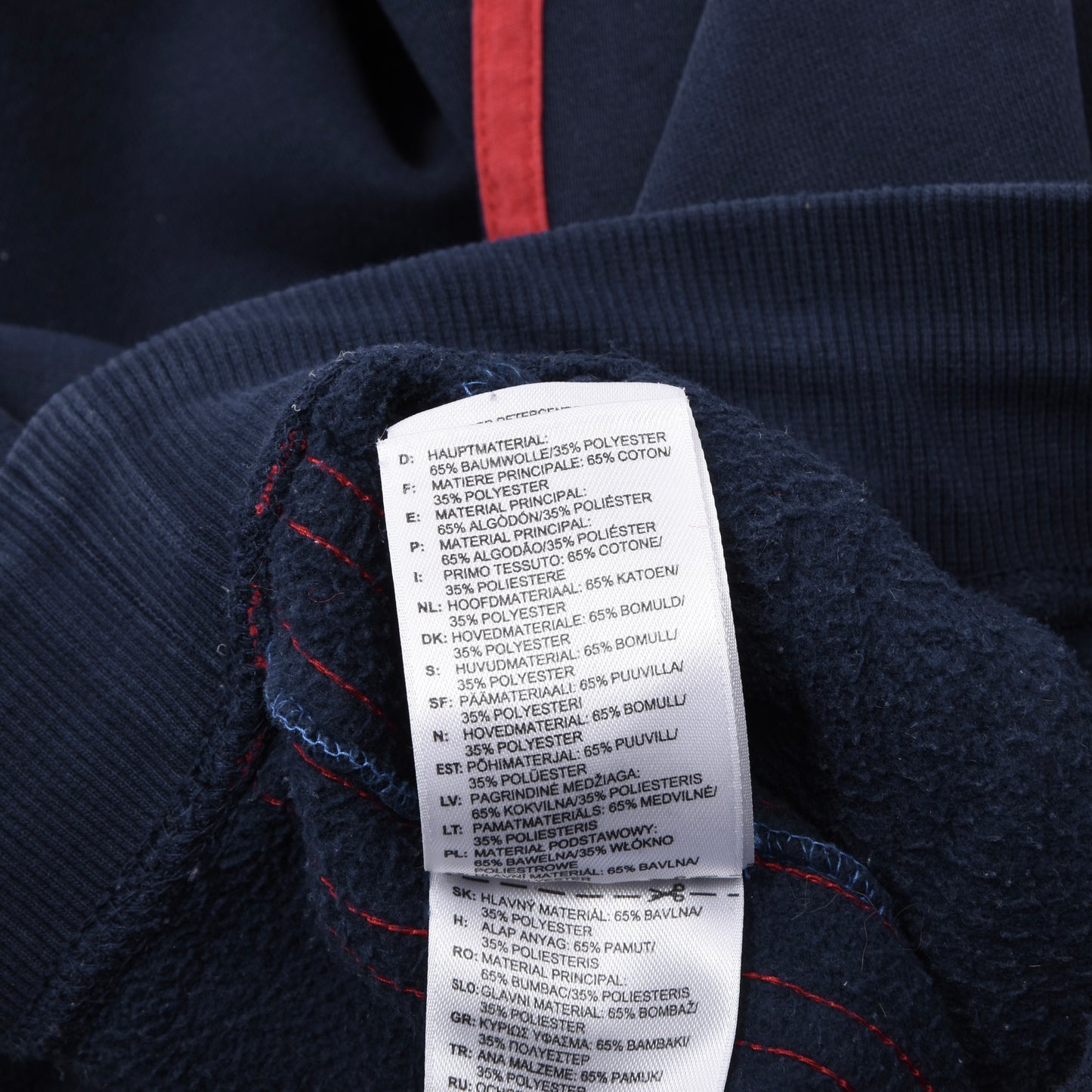 Adidas Cotton Blend Track Suit Size M Chest ca. 63.5cm - Navy/Red