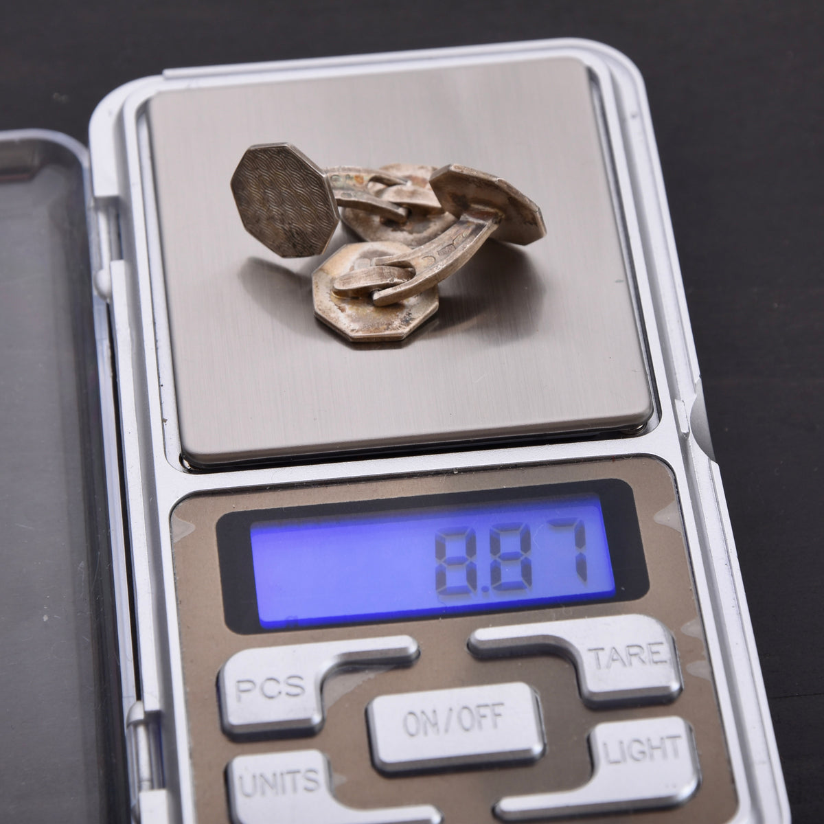 Art Deco 1920er-1930er Jahren .800 Silber Manschettenknöpfe mit Tukanpunze