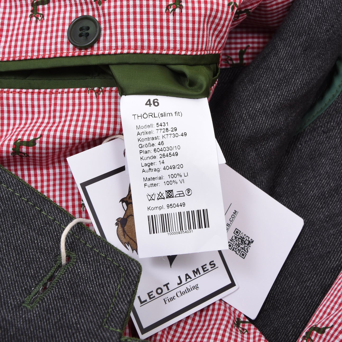 Allwerk 100% Leinen Janker/Jacke Größe 46 ca. 52,5cm - Grau