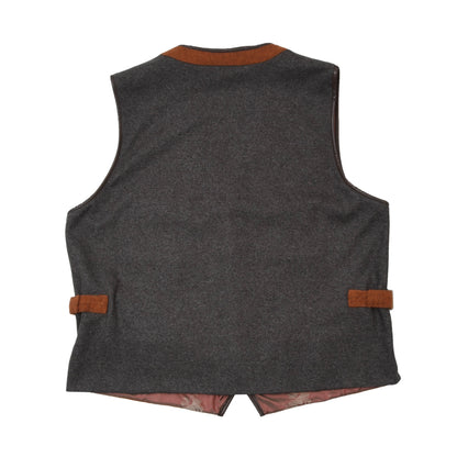 Barutti Harris Tweed Waistcoat/Vest Size 56/R46 Chest ca. 59.5cm - Orange