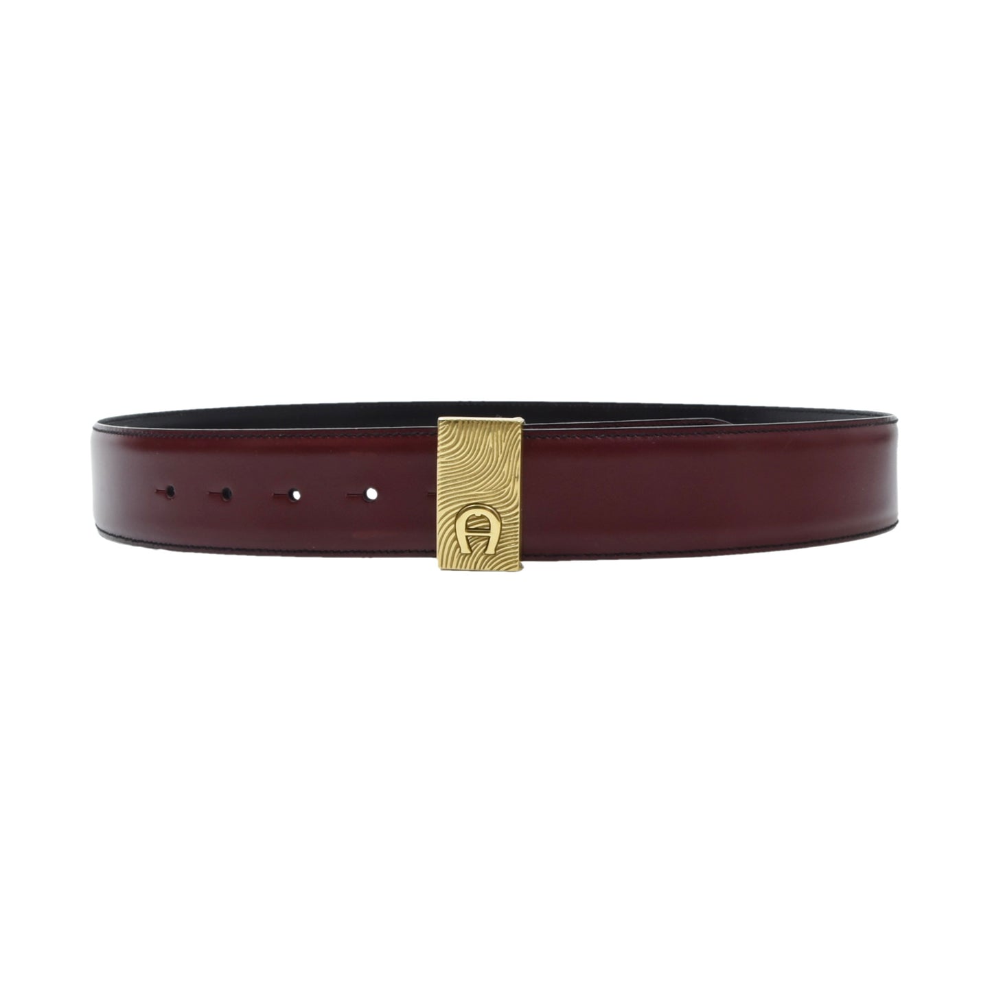 Etienne Aigner Leather Belt Size 85/34 ca. 100cm - Brown-Burgundy