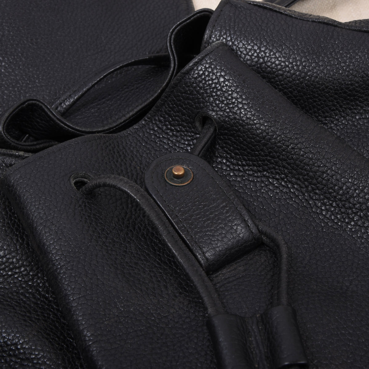 Vintage R. Horn's Wien Leder Rucksack Made in Austria - Schwarz