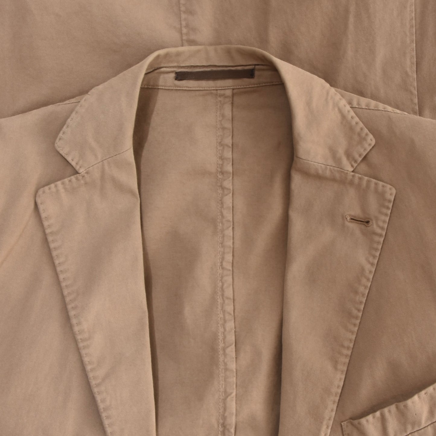 Nervesa Informal Unstructured Cotton Jacket Size 48 ca. 53cm - Tan