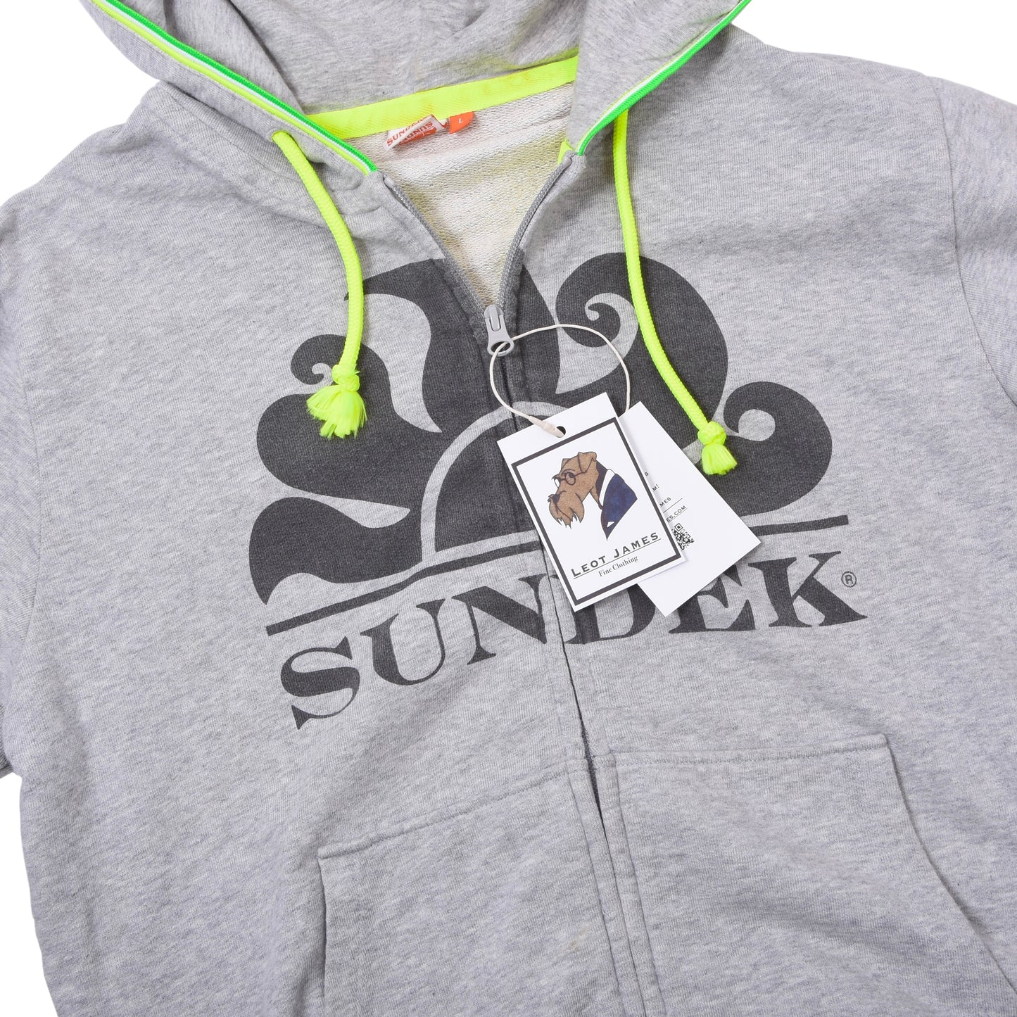Sundek Zip Hoodie Size L ca. 54.5cm - Grey