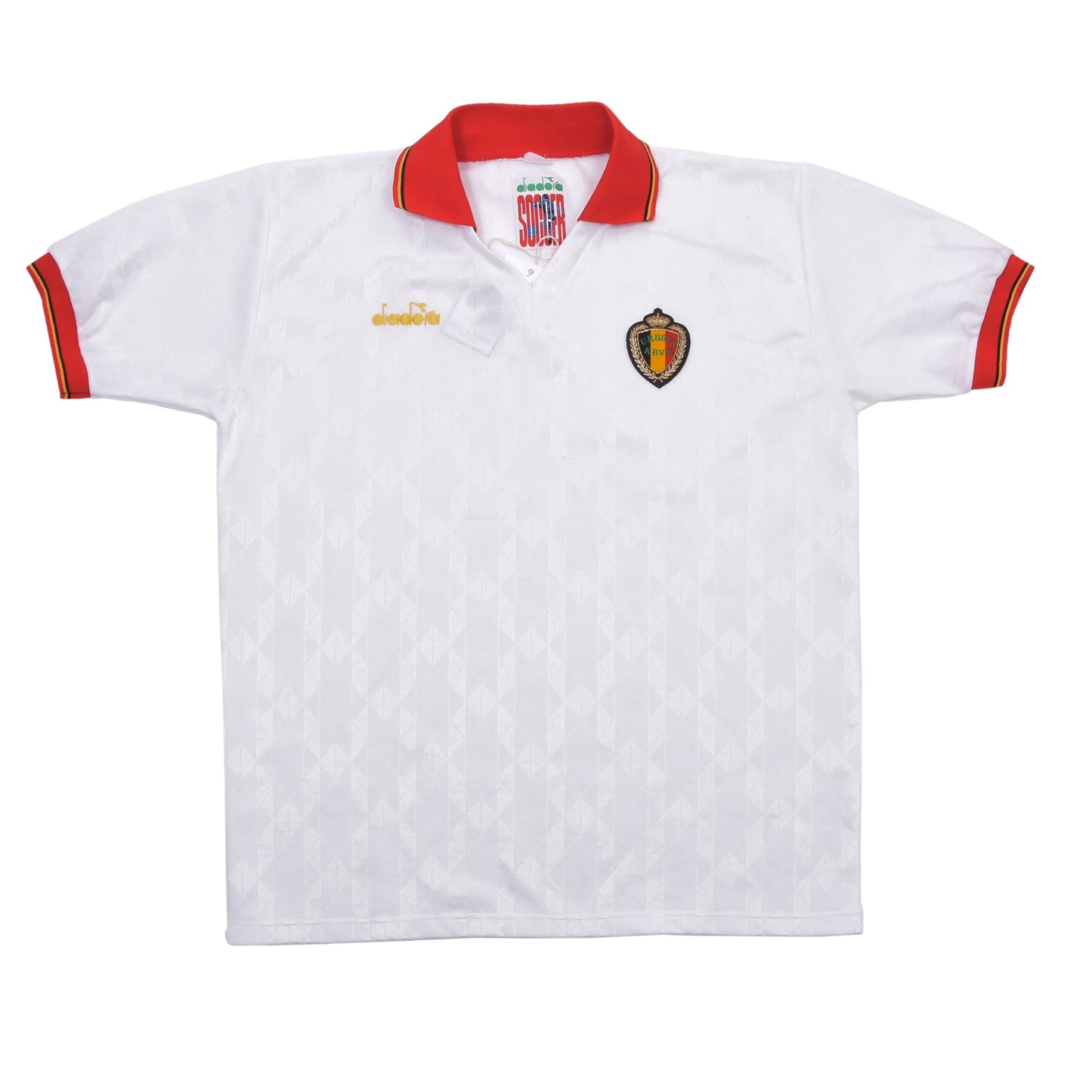 Vintage Diadora Belgium Away Jersey 1992-1994 Chest ca. 58.5cm - White