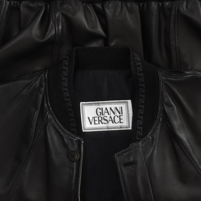 Vintage Gianni Versace Leather Blouson/Jacket Chest ca. 60cm - Black