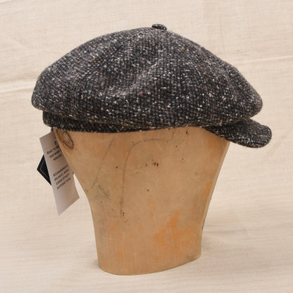 Neu Faustmann Tweed Baker Boy Schiebermütze Gr. 56 - Grau