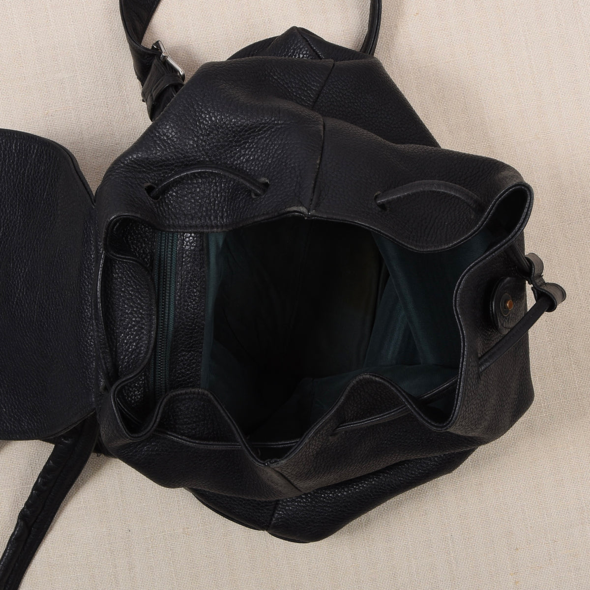 Vintage R. Horn's Wien Leder Rucksack Made in Austria - Schwarz