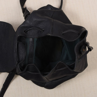 Vintage R. Horn's Wien Leder Rucksack Made in Austria - Schwarz