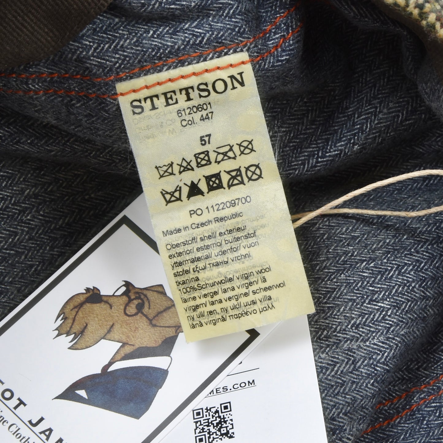Stetson 100% Wool Tweed Cap/Hat Size 57 - Brown