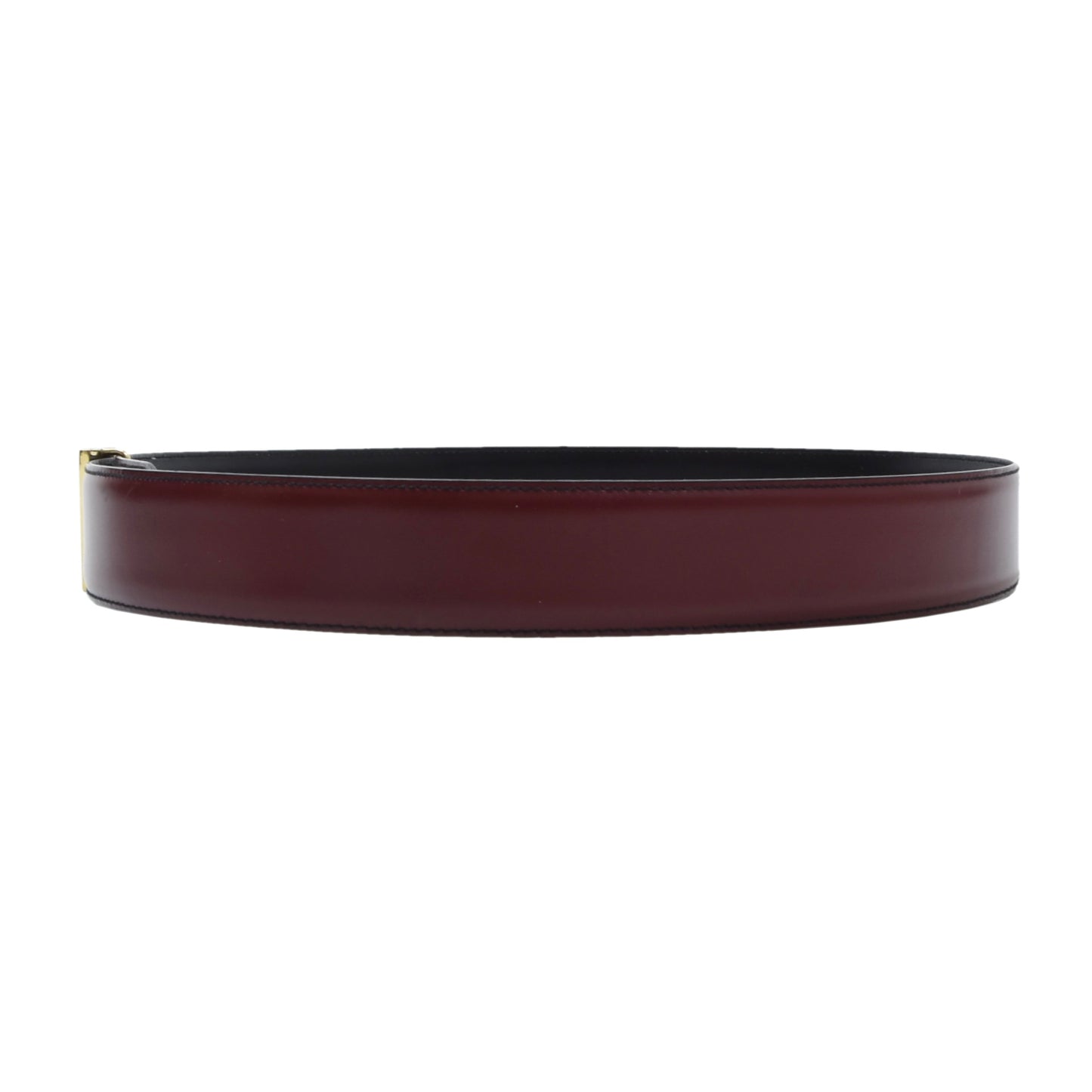 Etienne Aigner Leather Belt Size 85/34 ca. 100cm - Brown-Burgundy