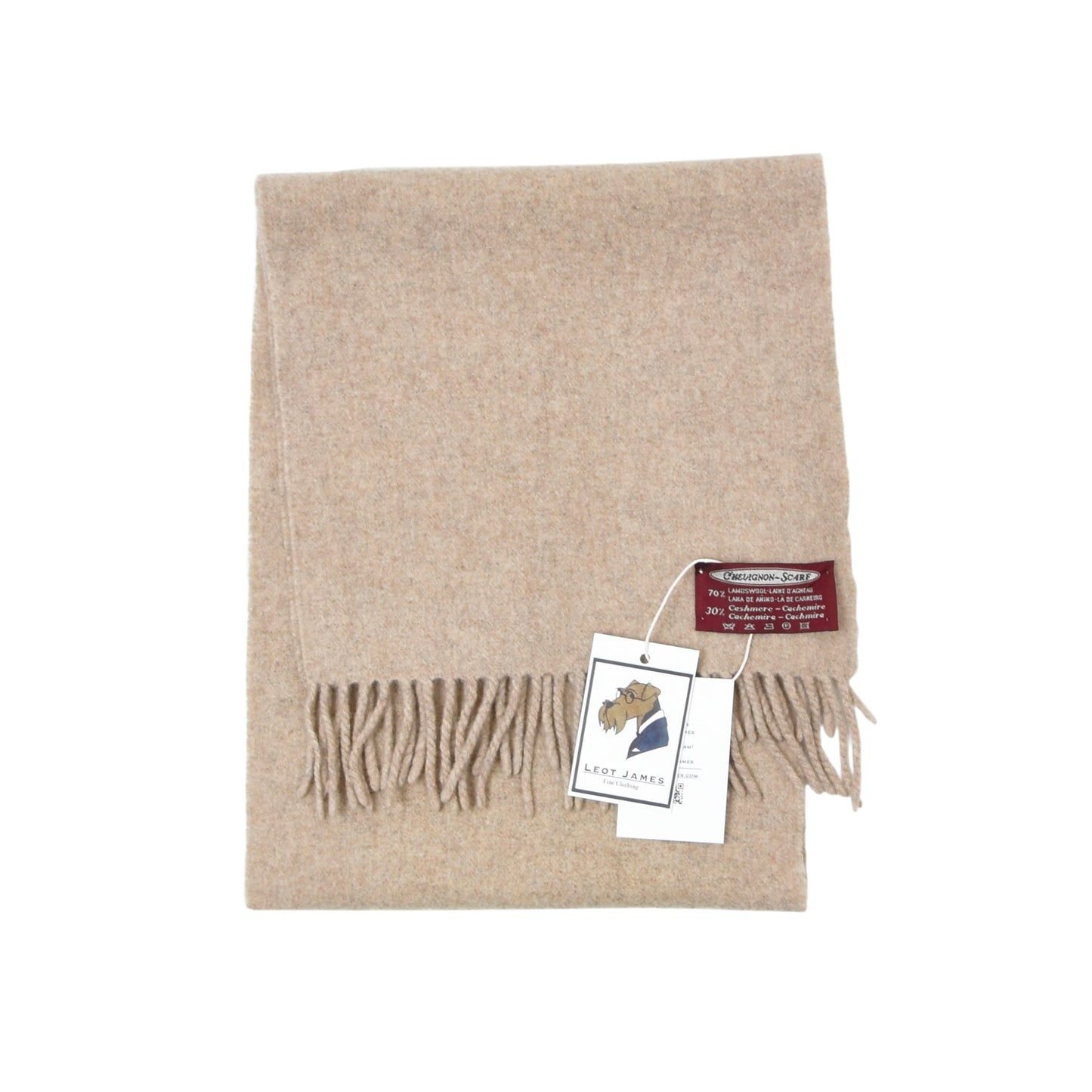 Chevignon 70% Wool 30% Cashmere Scarf ca. 133cm - Oatmeal-Beige