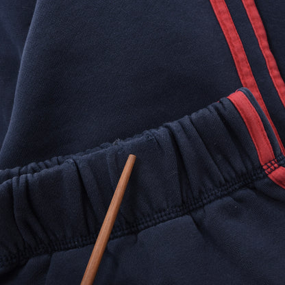 Adidas Cotton Blend Track Suit Size M Chest ca. 63.5cm - Navy/Red