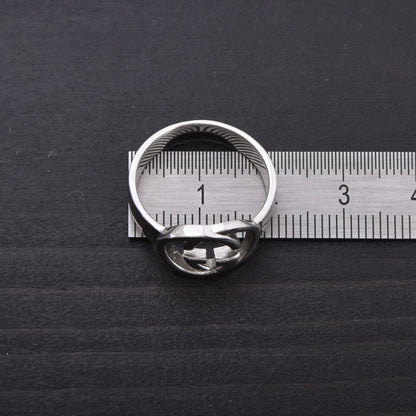 Vintage Gucci .925 Sterlingsilber GG Ring Ø 18mm