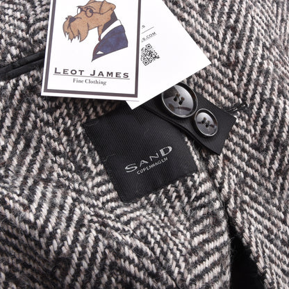 Sand Copenhagen Overcoat Size 46 ca. 50cm - Herringbone