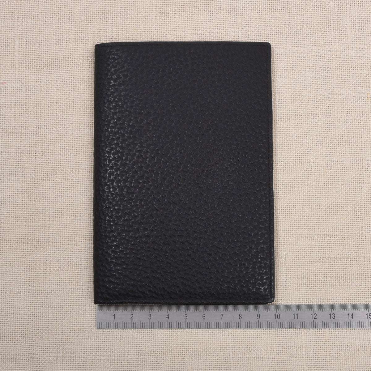 NOS Luxury Leather Travel Wallet Unsigned F. Schulz ca. 10cm - Black