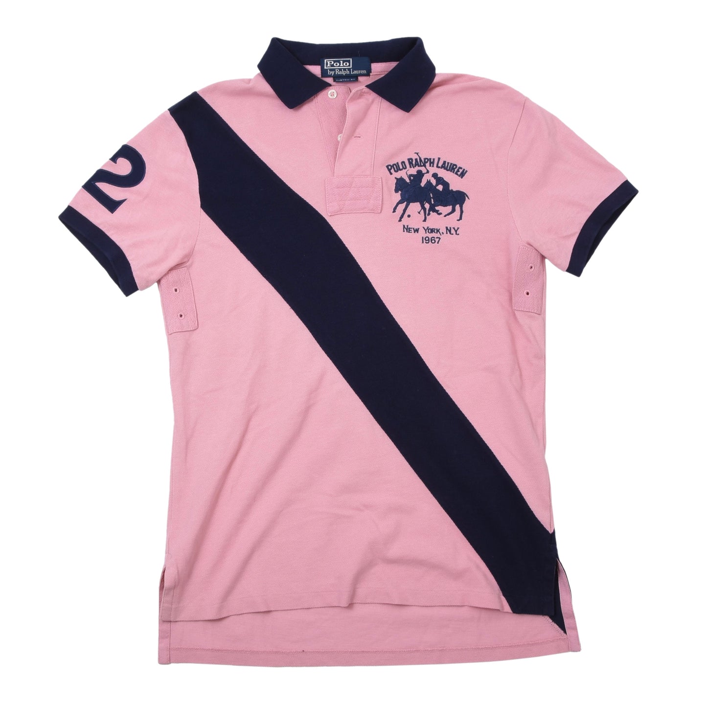 Polo Ralph Lauren 3x Polo Shirts Custom Fit ca. 47-49cm - White/Pink/Blue