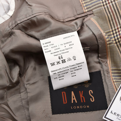 DAKS London Jacke Wolle-Seide Größe 46 Brust ca. 50cm - Kariert