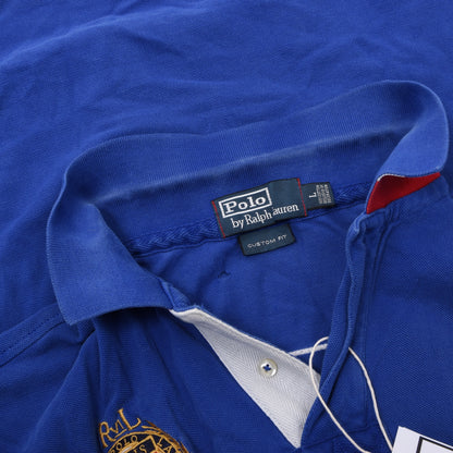Polo Ralph Lauren 3x Polo Shirts Custom Fit Size L ca. 55-57.5cm - Blue/Navy/Beige